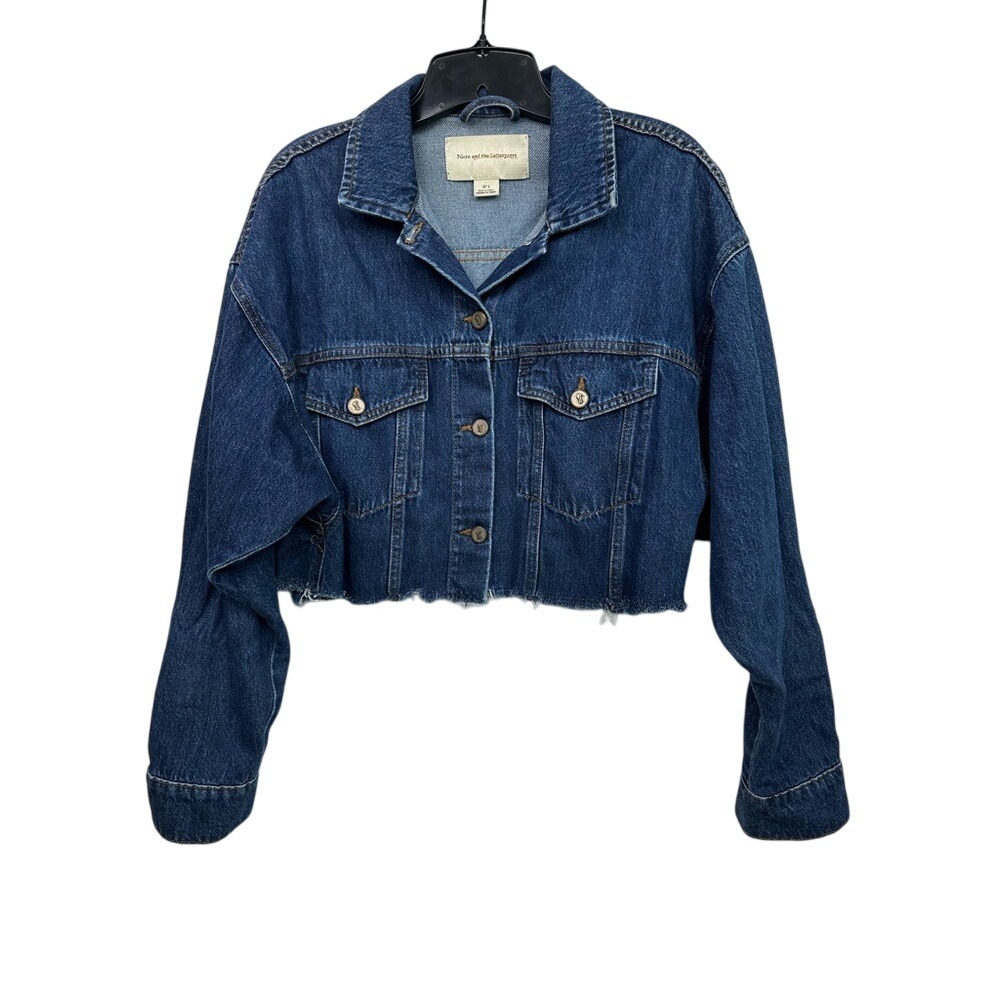 Pilcro and‎ the Letterpress Crop Denim Jacket Size Large
